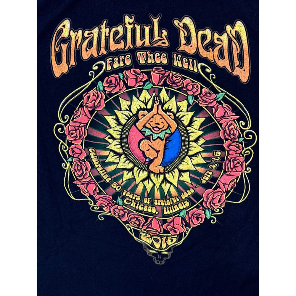 2015 Grateful Dead Fare thee well Tour official concert merch Tultex XXL shirt - Picture 5 of 7